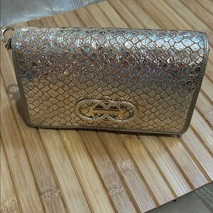 Brahmin Gold Donogal Minuette Crossbody leather purse. NWT attached.